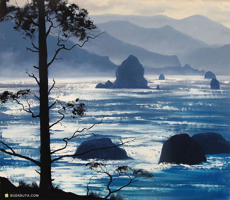 澳大利亚风景绘画艺术家graham gercken 的油画作品