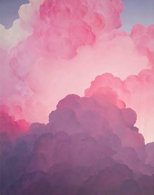 水彩 油画 写生 速写 艺术 创意美术 云朵 天空 时尚 彩色 朦胧 梦幻