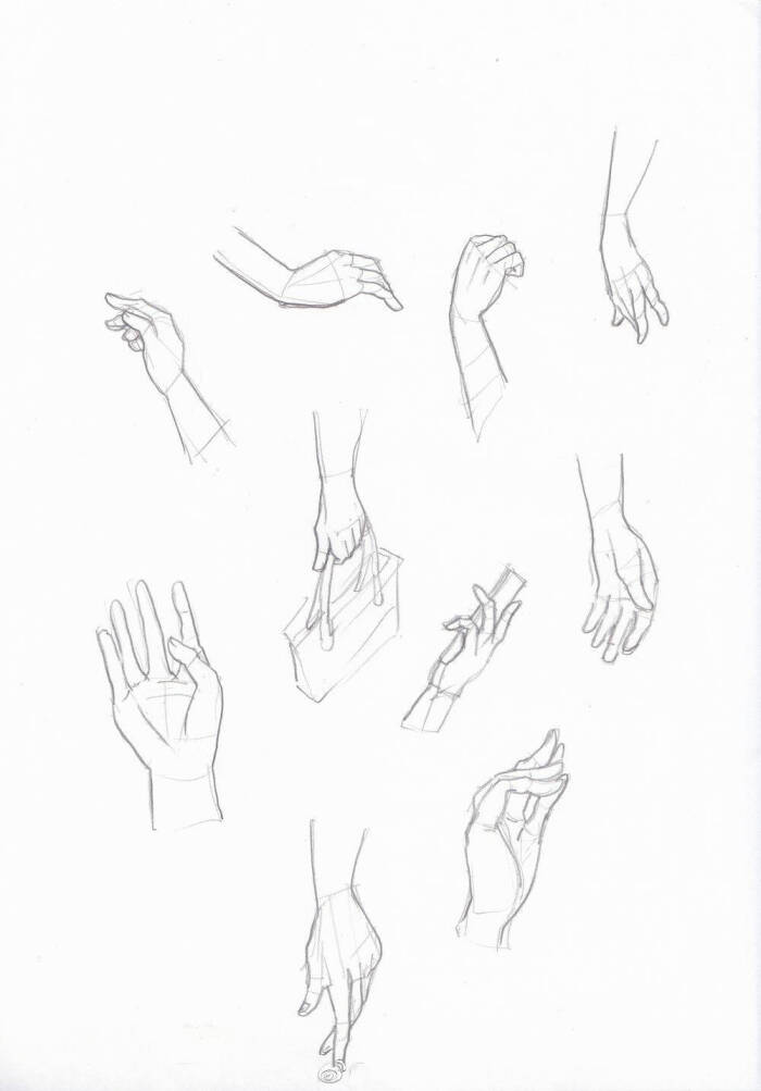 持物手势手型画法绘画