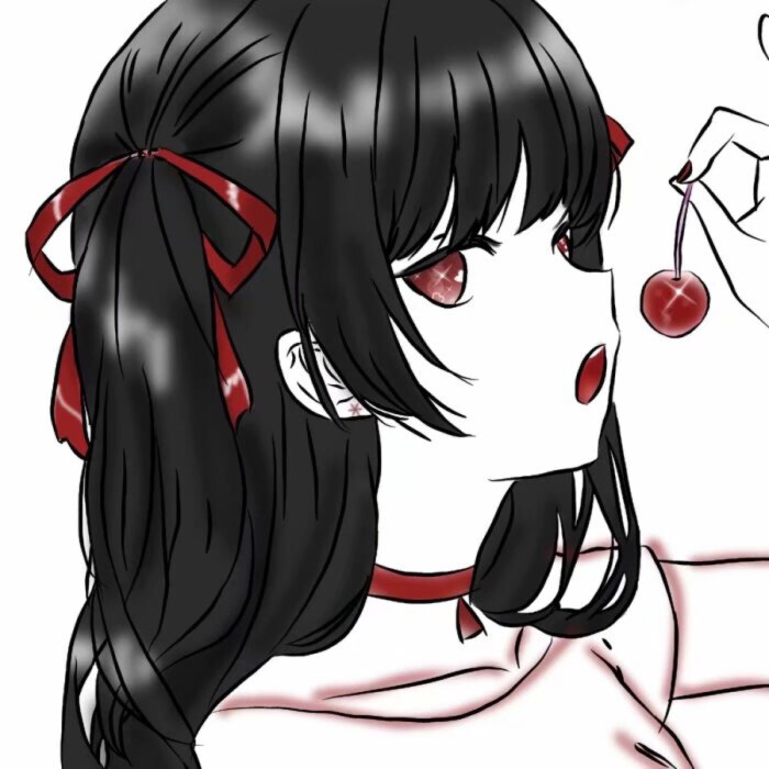 丧女头像 丧 黑色系列