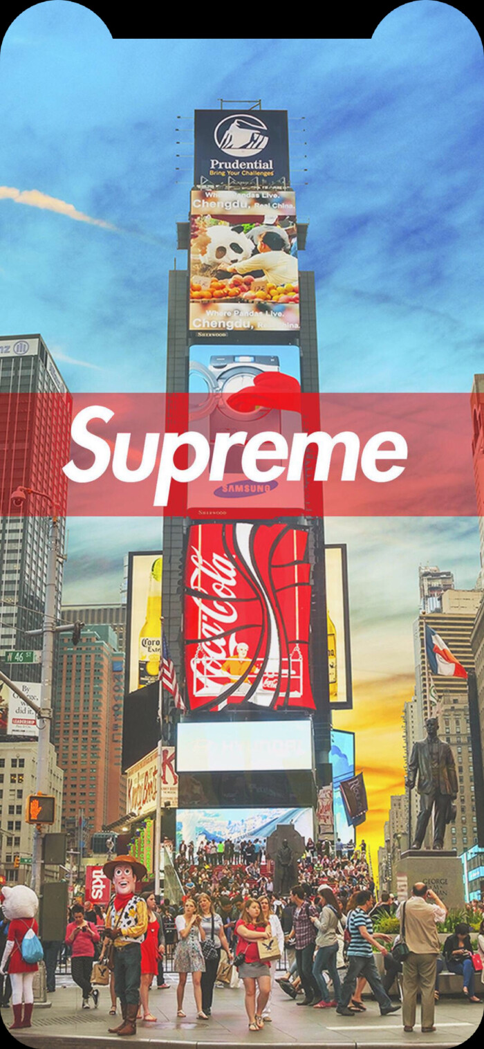 iphonex壁纸 抱图请留赞supreme