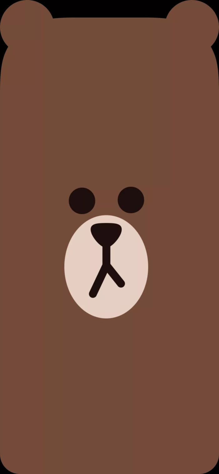 【iphone x 小耳朵壁纸】可爱的布朗熊系列