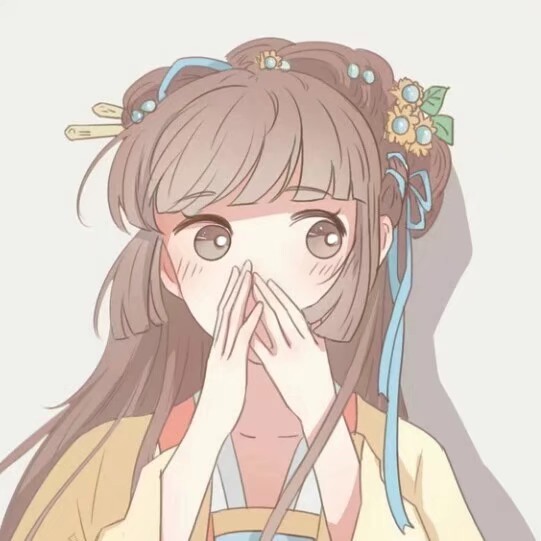 手绘情侣头像 二次元 古风
