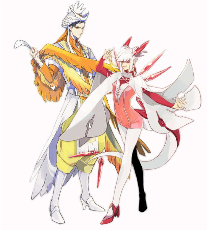 神奇宝贝拟人 凤王 & ★闪光洛奇亚♀