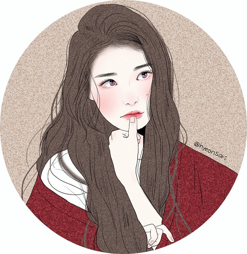 头像 女头 小清新 动漫头像韩国插画师 hyeonsori