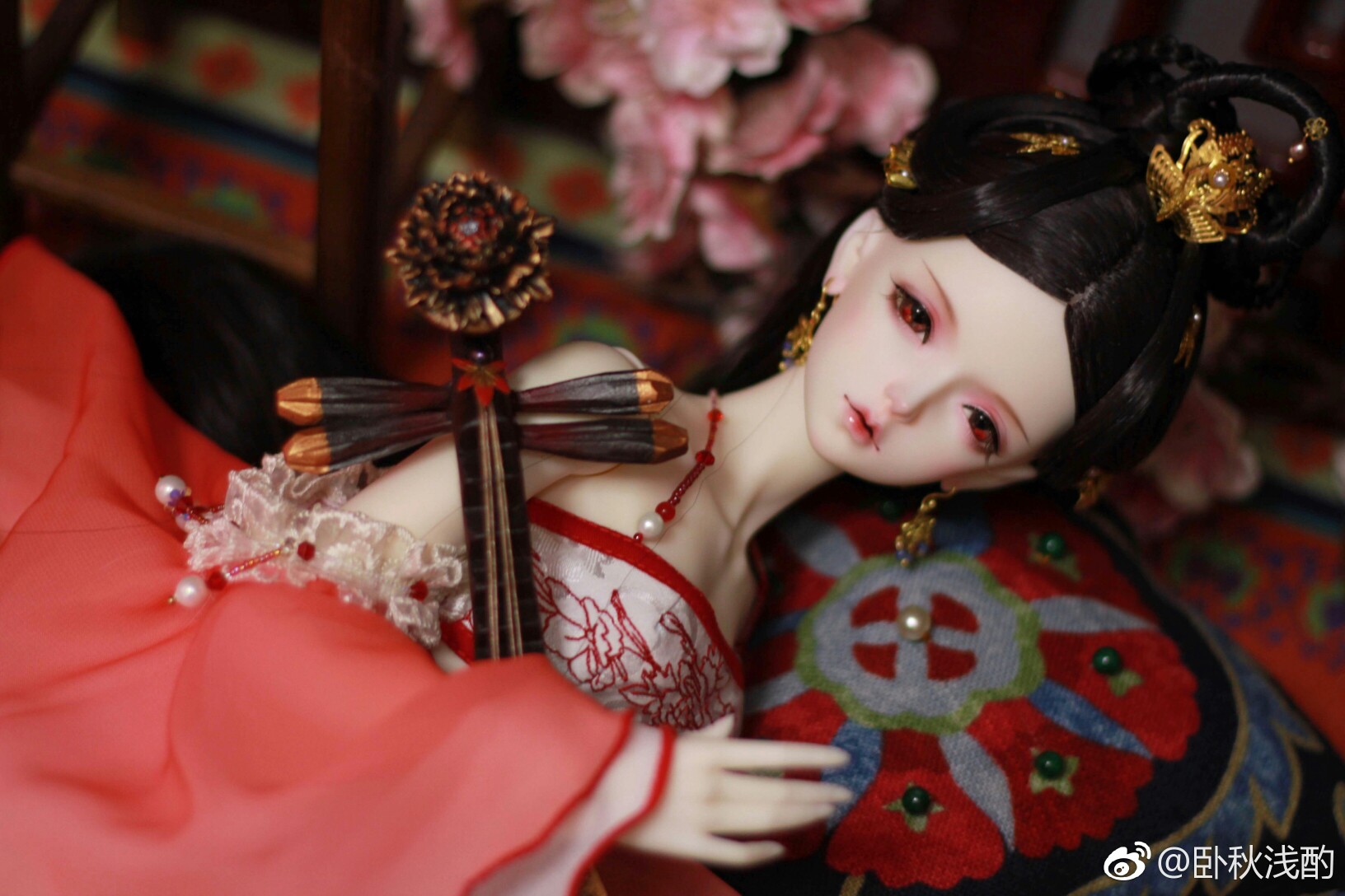 古风美人 sd娃娃 bjd 玩具 人偶 壁纸 萌物