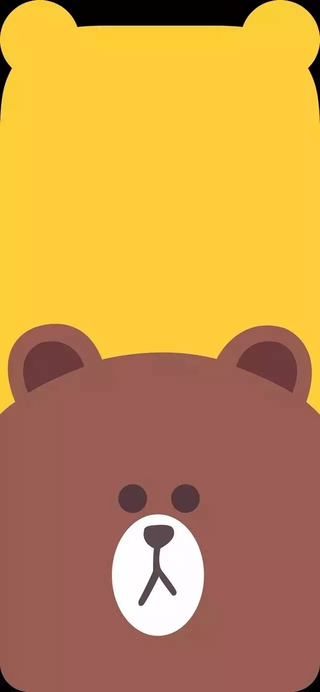 【iphone x 小耳朵壁纸】布朗熊系列