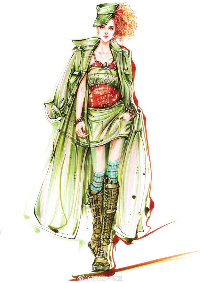 服装效果图 马克 丁香