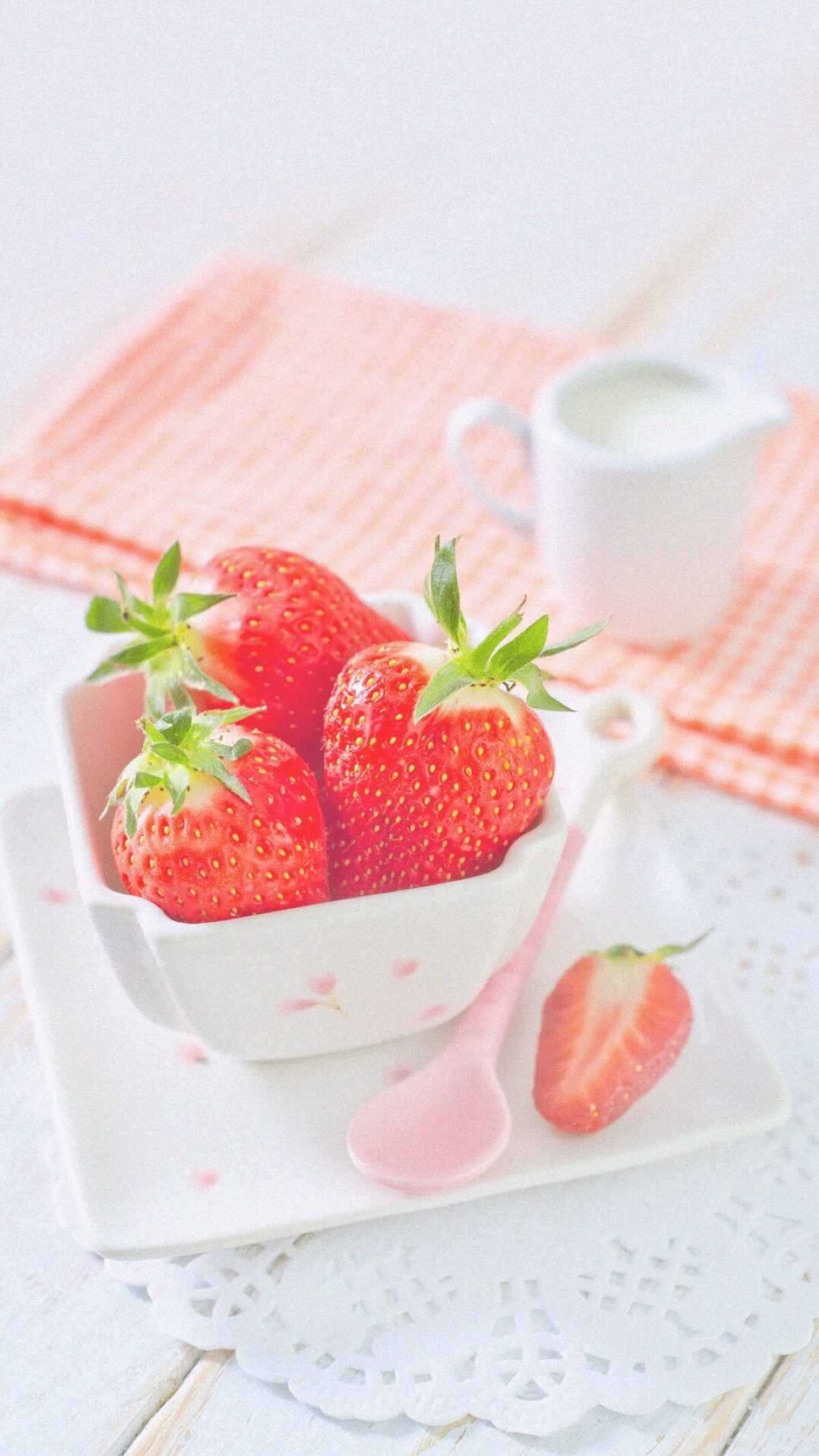 壁纸 粉色 草莓 少女心
