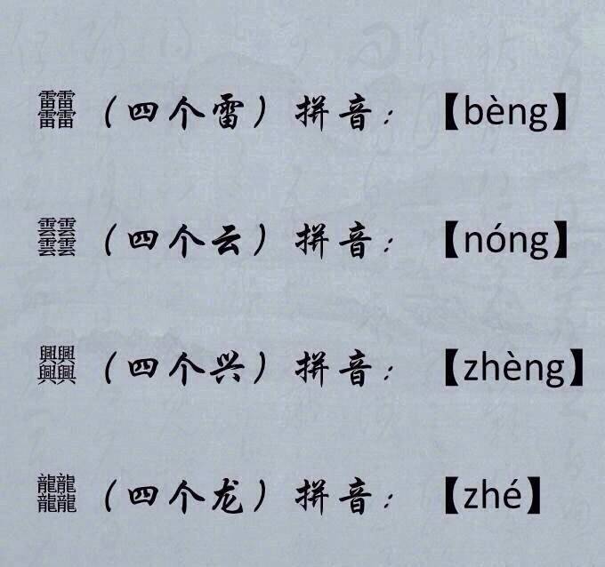 都是知识点! 四个分字组成的字,你认识几个