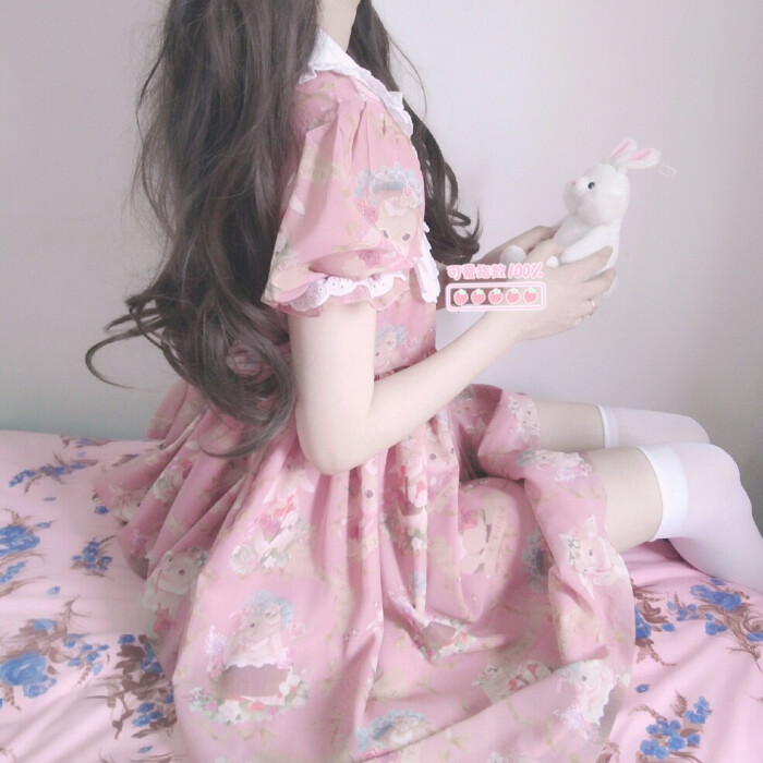 萝莉 少女 软妹 日系搭配 粉色控 萝莉头像 软妹头像 双马尾 半身头像