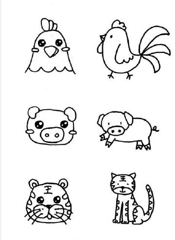 设计秀# 小动物手绘简笔画手账素材画好啦!