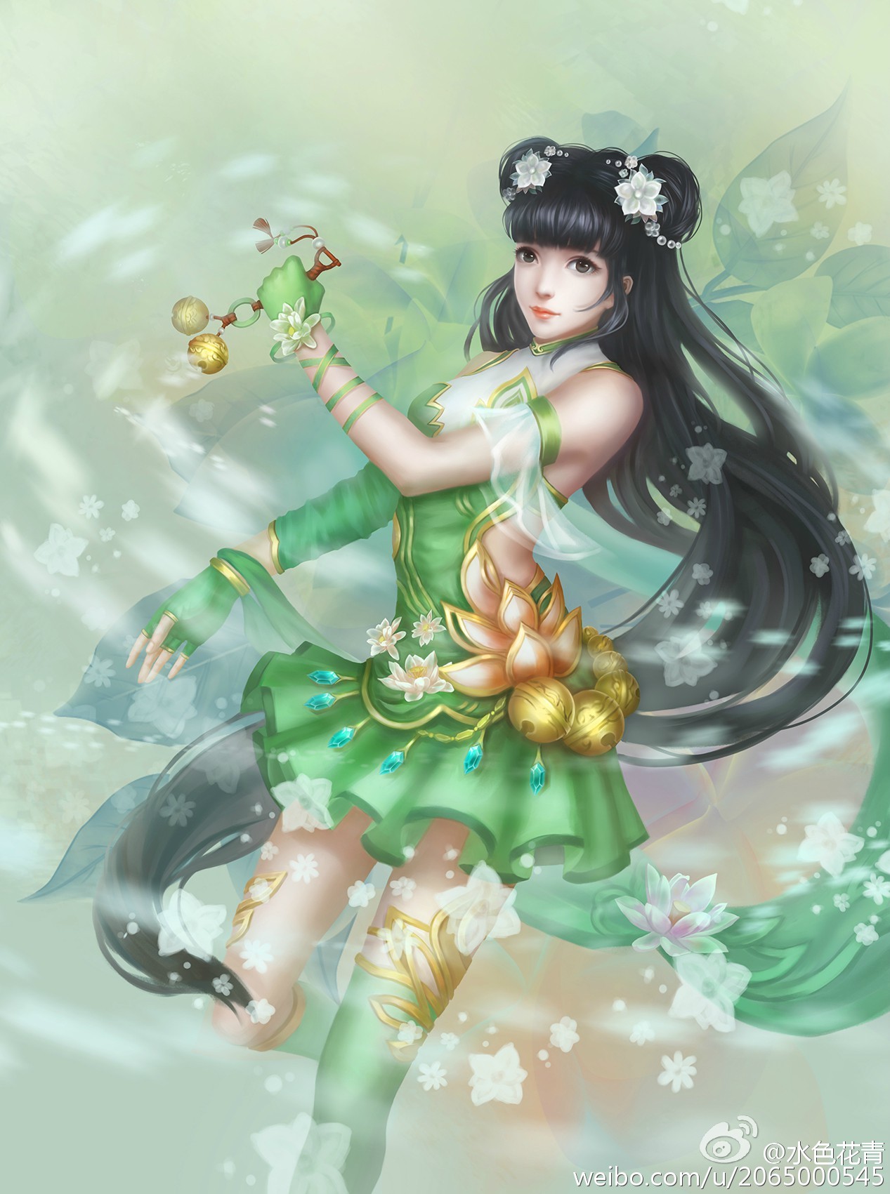 手绘古风女子诛仙·碧瑶画师:水色花青