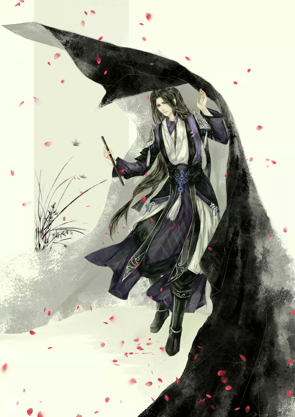 手绘古风男子