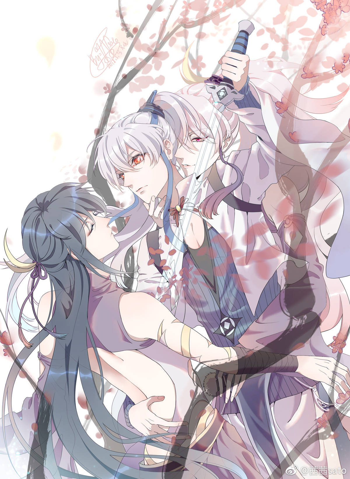 二次元 古风 少年 耽美 头像 我家大师兄脑子有坑漫画同人图 图源水印
