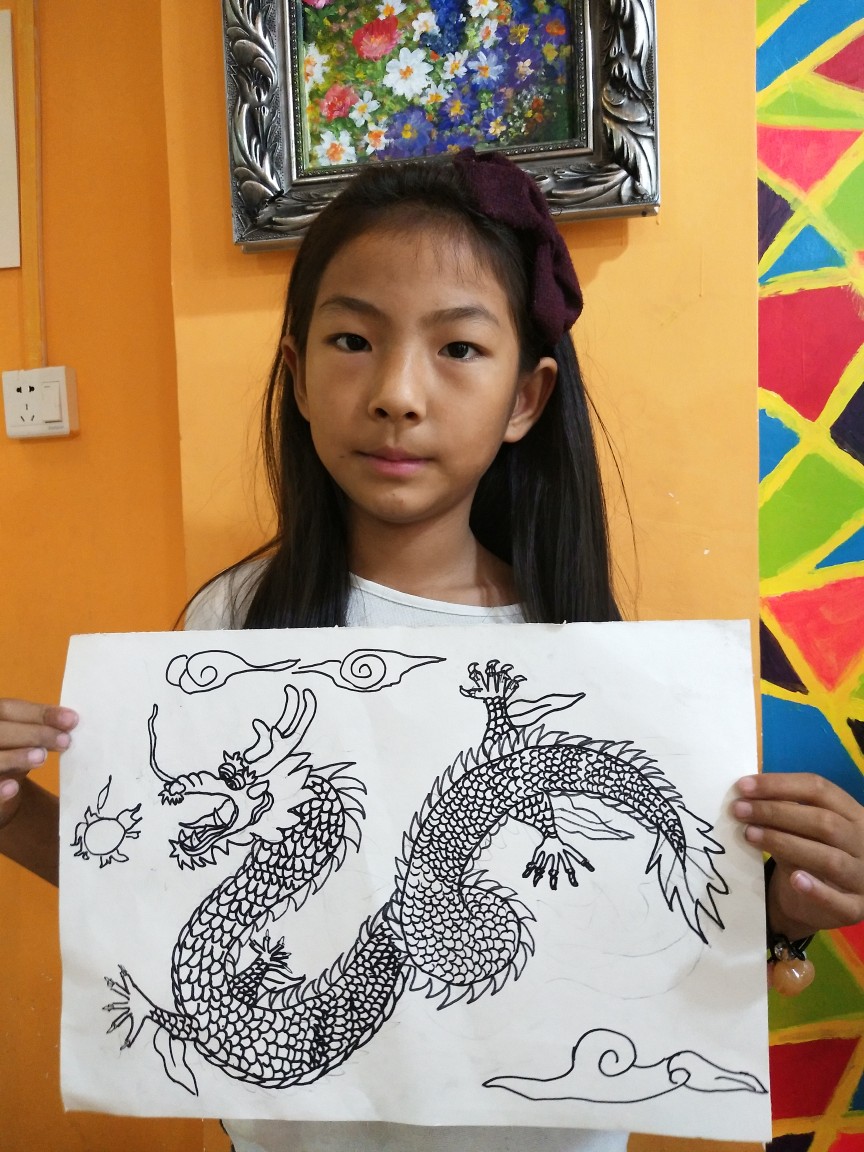 本节课通过中国传统节日"端午节"来认识学习"龙"的画法,龙的造型比较