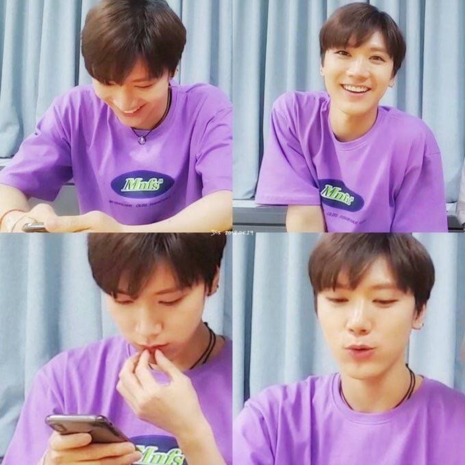 nct ten 180529 李永钦穿紫色世界无敌好看 哈哈