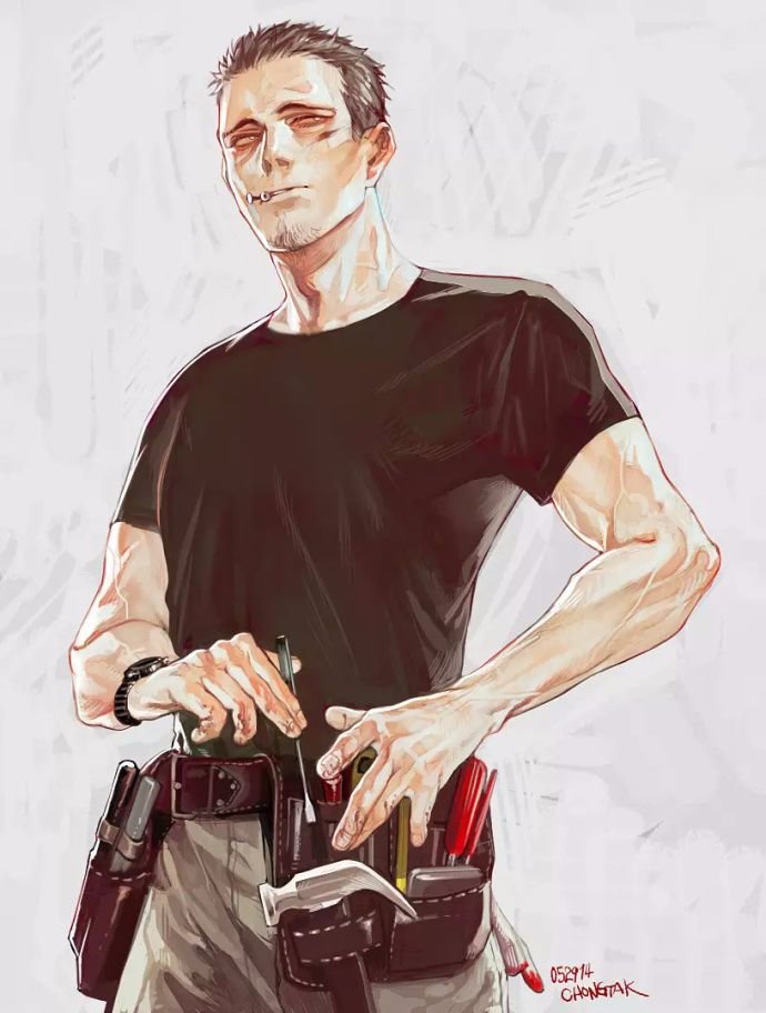 帅大叔们 韩国插画师 chongtak tum:chongtak