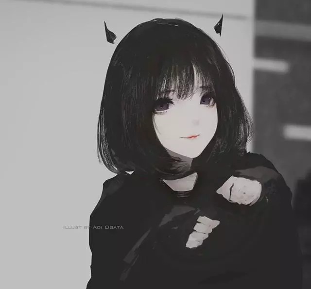 二次元 女生 漫头 可爱 毒舌 q版 黑暗系