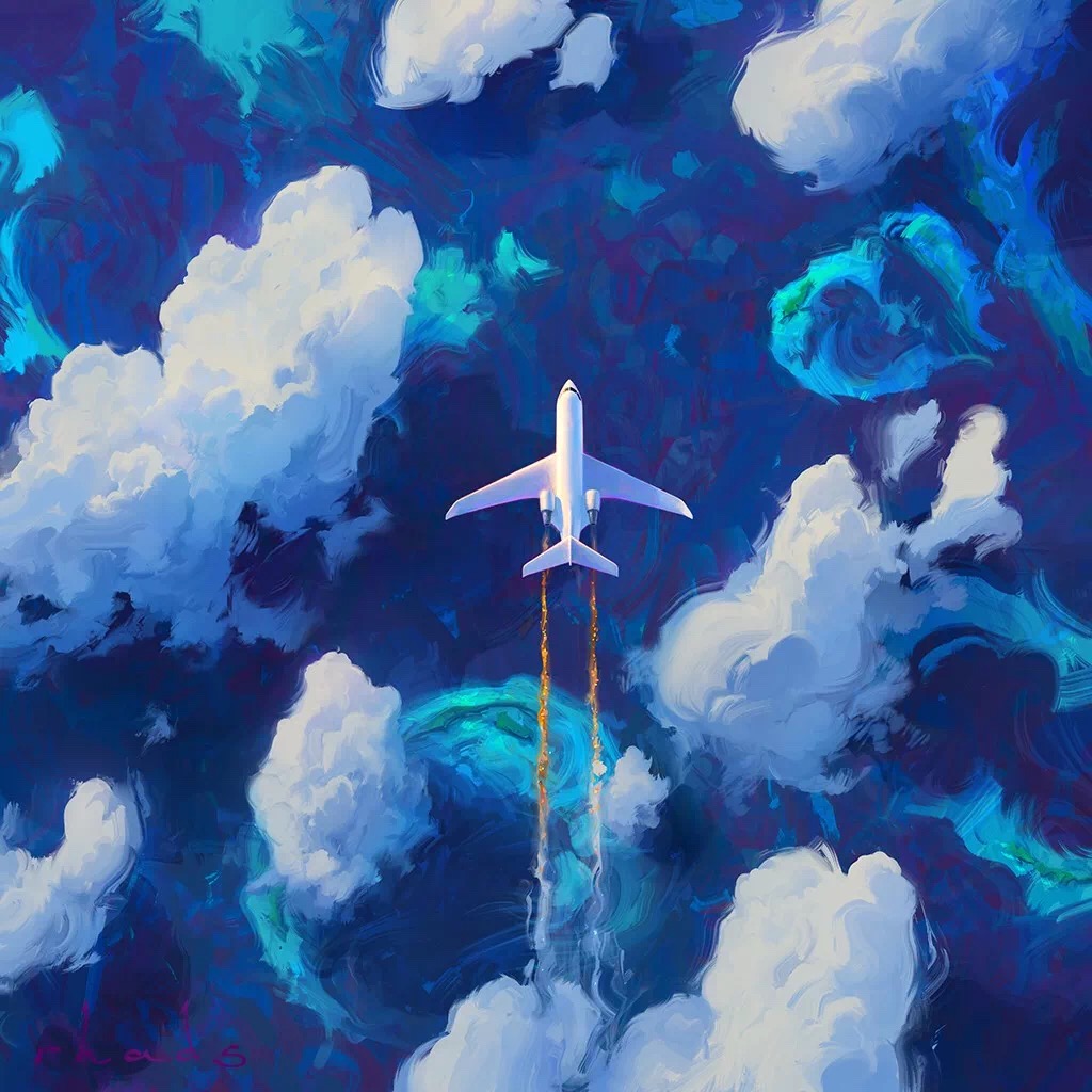 蓝色 俄罗斯插画艺术家artem chebokha