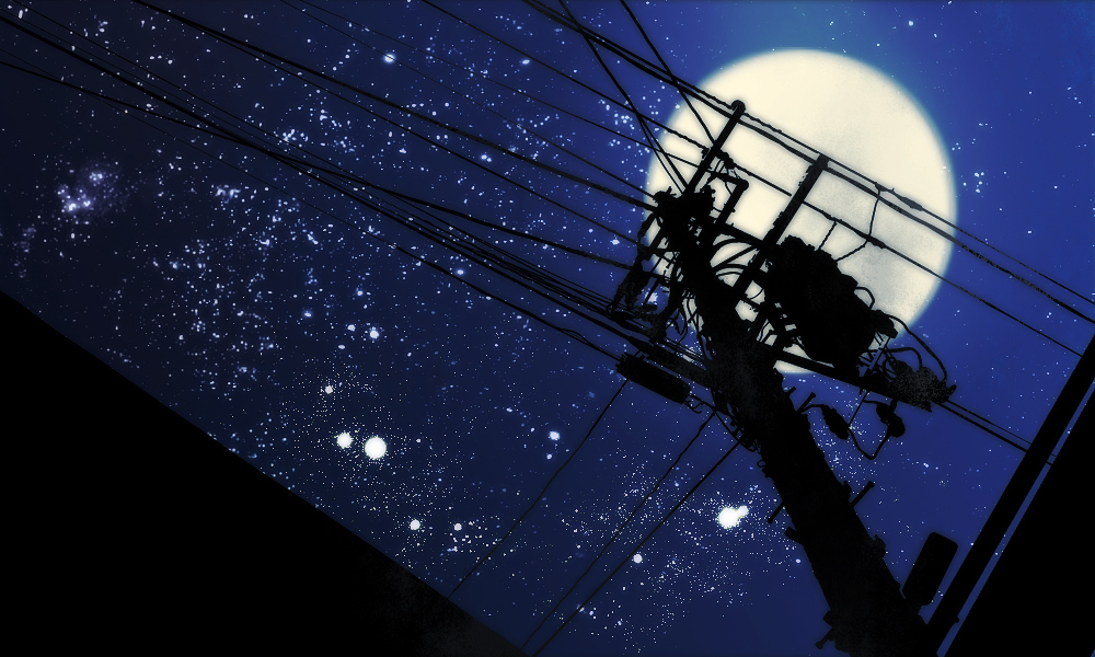 p站 二次元 插画 唯美 星空 壁纸 锁屏 手绘 动漫 星粒 星屑 星河