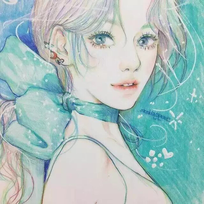 彩铅人物 超梦幻插画作品