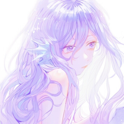 动漫 女生 头像 紫发 优雅↙ 璃
