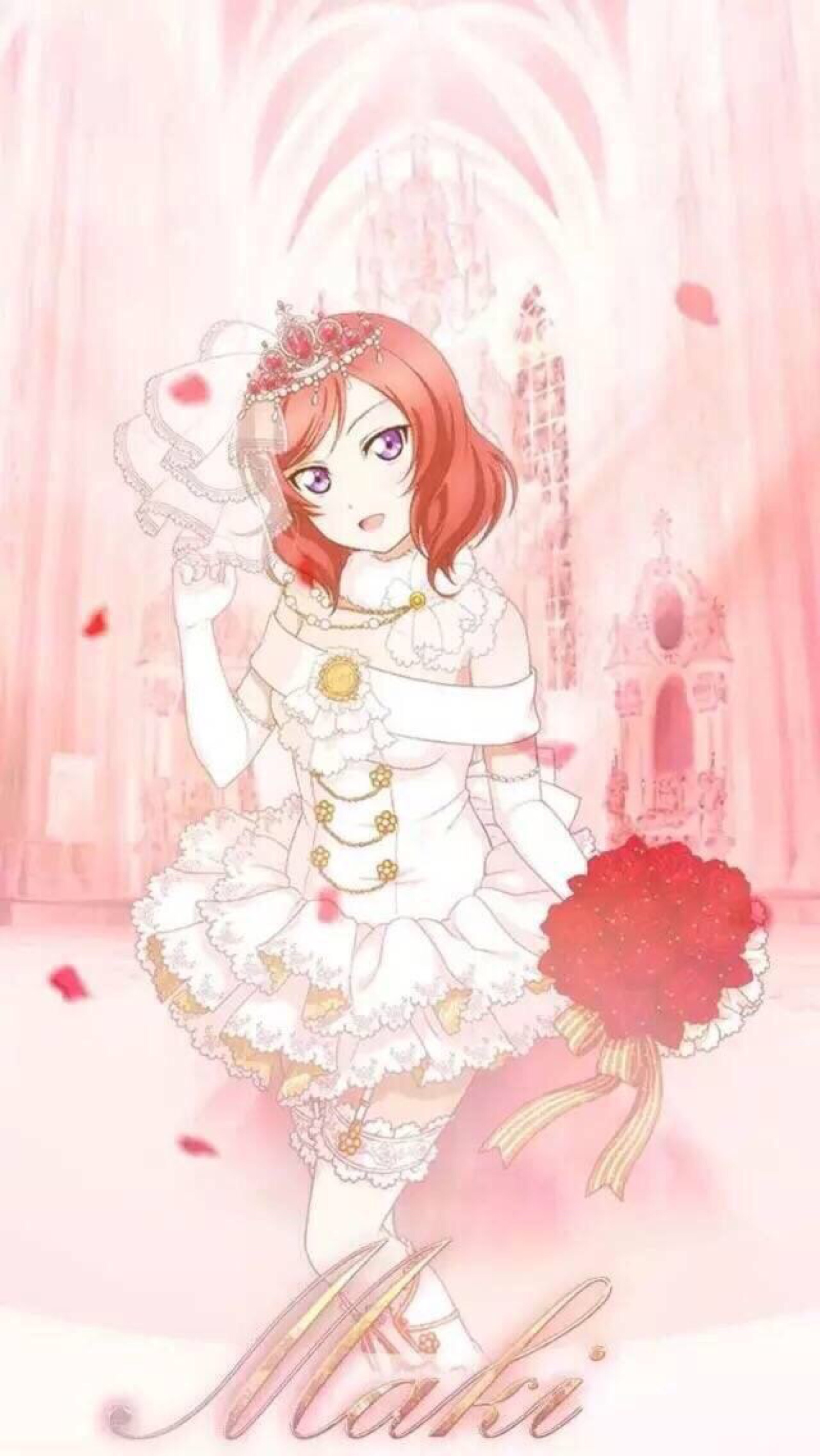 lovelive μ's 婚纱壁纸 西木野真姬