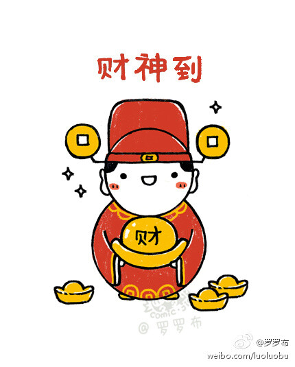 罗罗布简笔画#动手画起来,多多发财哟～ [红包飞]