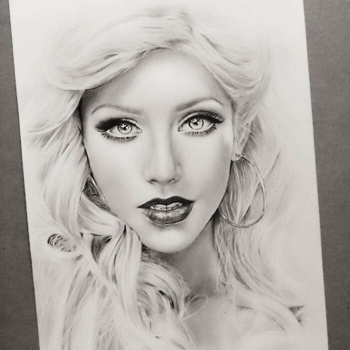 欧美写实素描人像