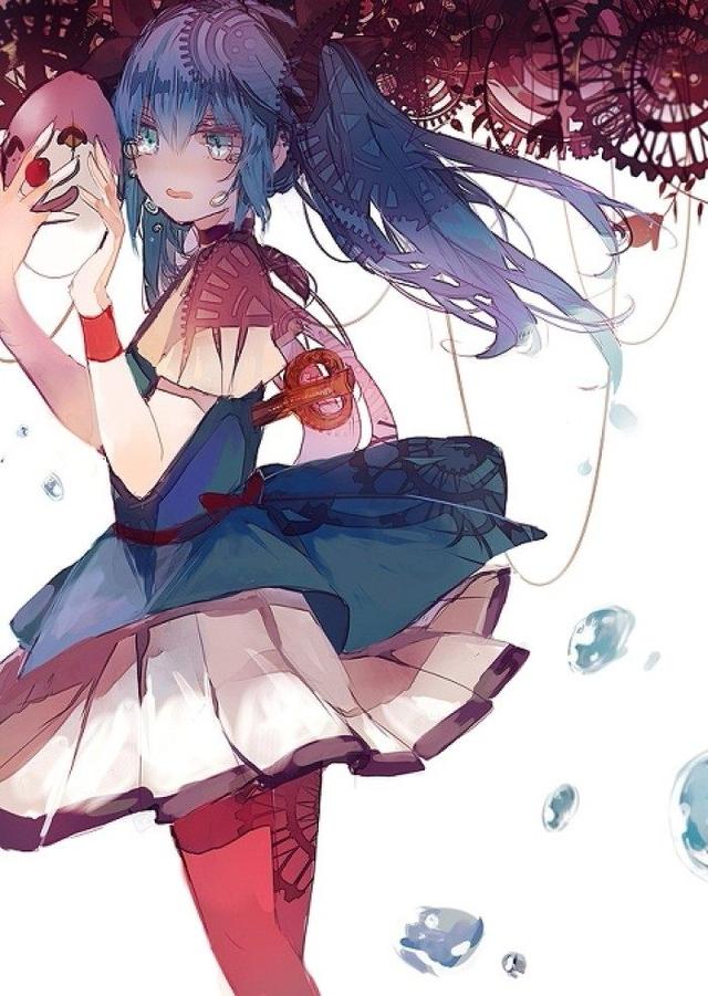 初音未来,动漫美少女,二次元萌妹子,日常,二次元,可爱,双马尾 仰头