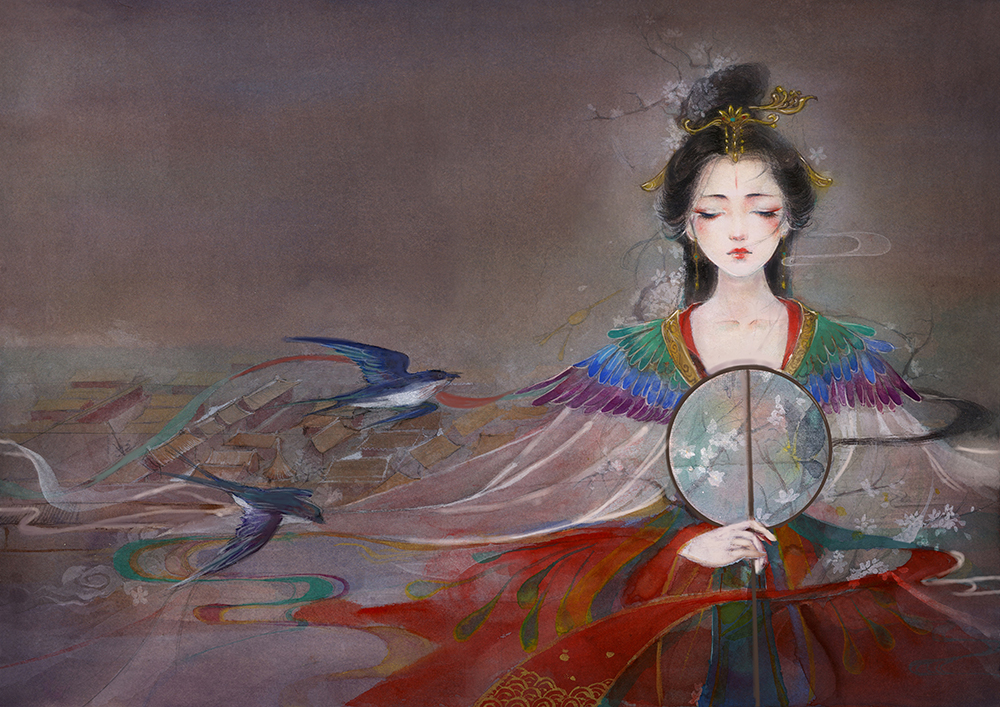 〔 古风手绘水彩美人 〕 作者" 棉花圃