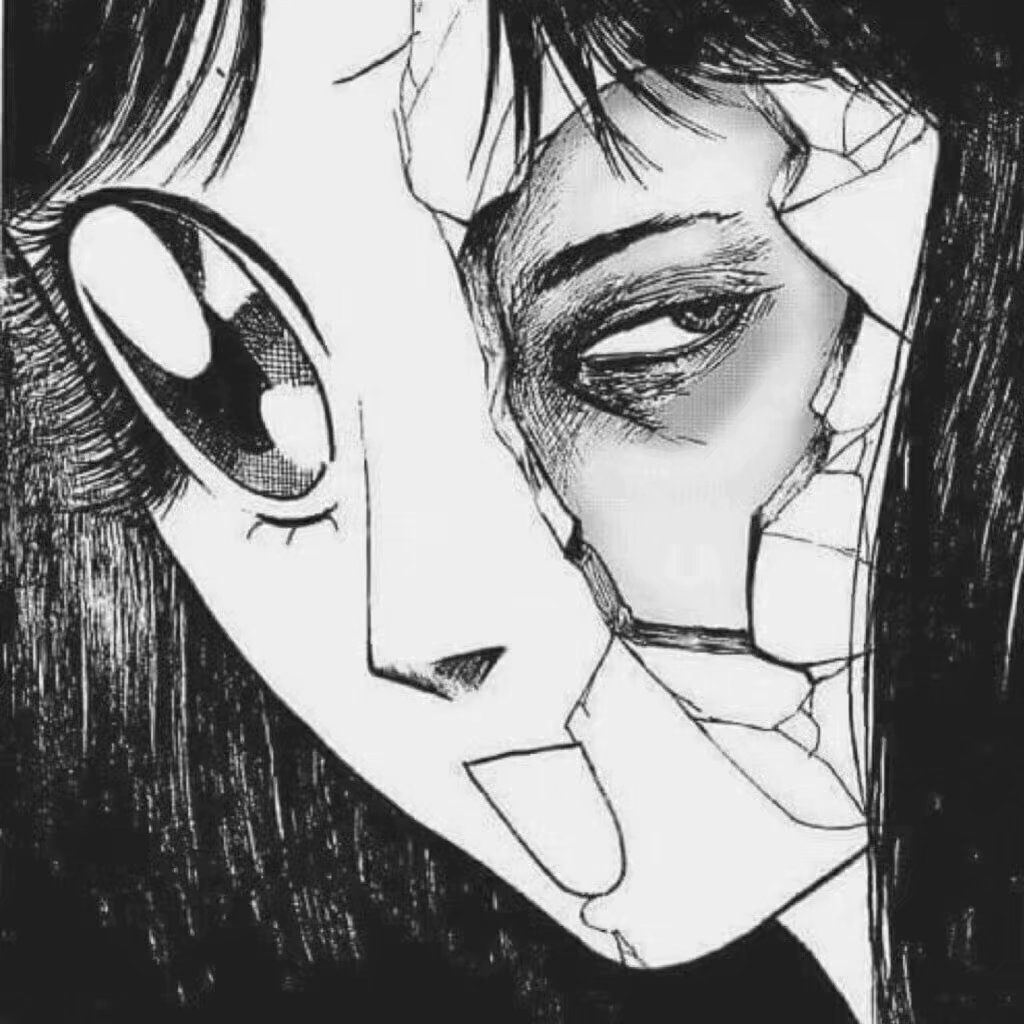 迷人wang 动漫女头 黑白 丧气
