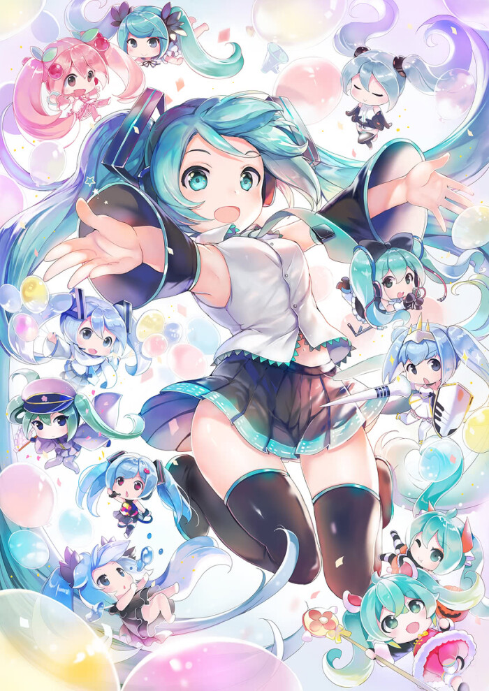 初音未来 动漫人物女生唯美意境 双马尾