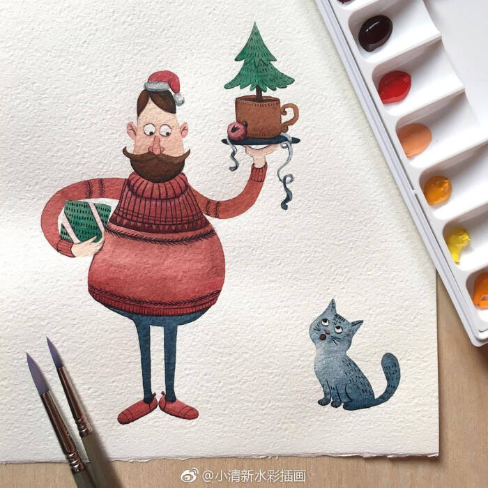 小清新手绘水彩插画~·
 
 ins:jkhitrova (转)via @水彩达人