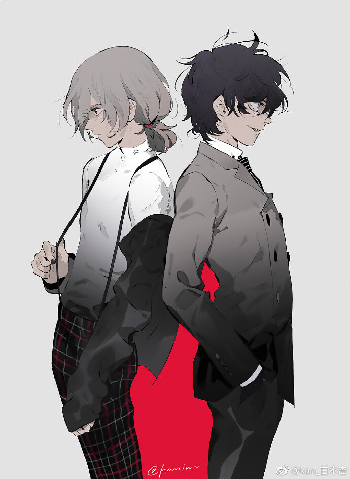 现在可以发全图啦～#明智吾郎##p5##雨宫莲