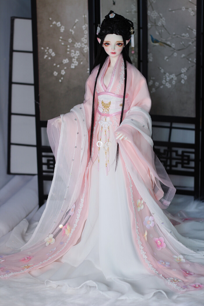 【倾烟坊】新品 bjd 娃衣 古装 1/3 大女 百花.宿雨