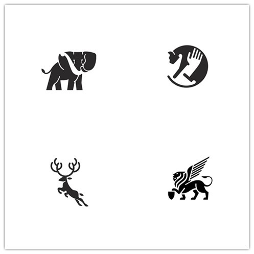 力道动物剪影logo设计,来自法国设计师martigny matthieu #标志分享