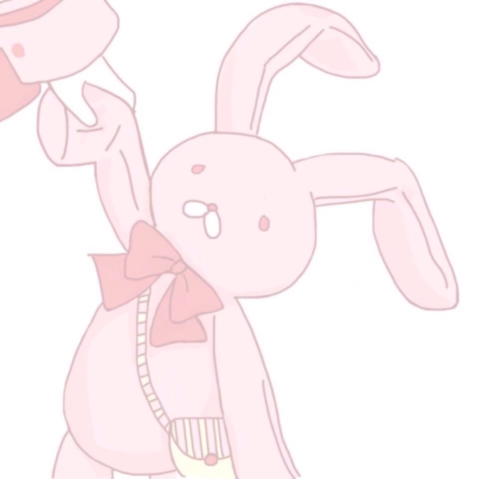 可爱 动漫头像 兔子玩偶 粉色