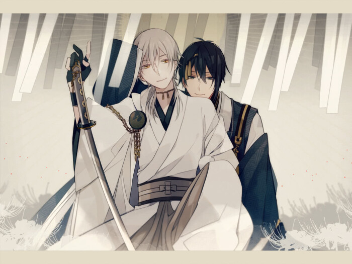 动漫#刀剑乱舞#鹤丸国永&三日月宗近