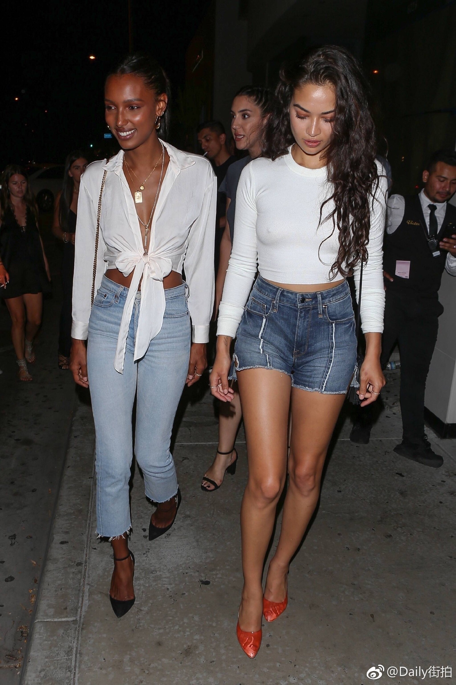 维秘黑珍珠天使 jasmine tookes 和麻豆好友 shanina shaik 在西