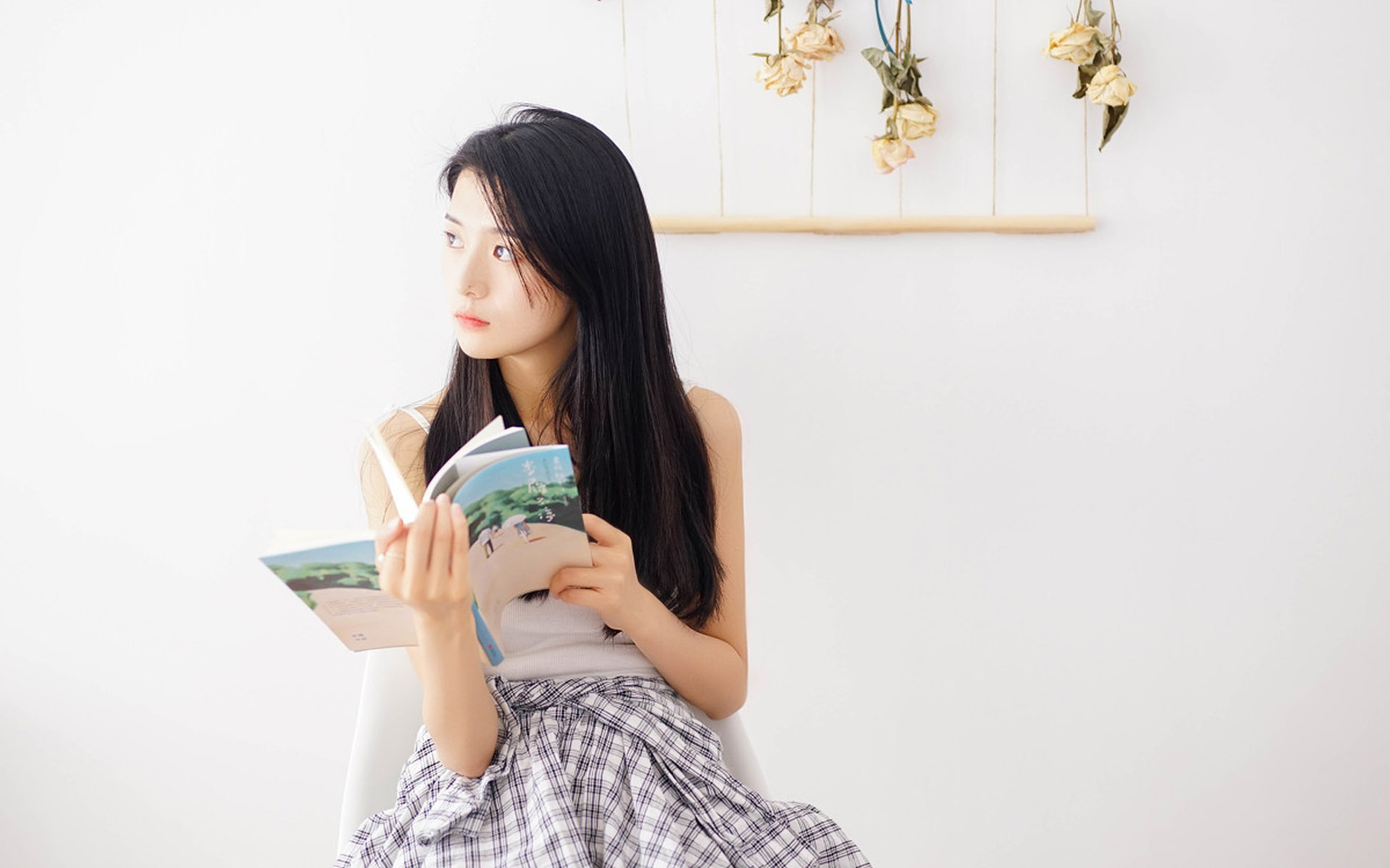 少女写真 横向桌面壁纸 文艺清新