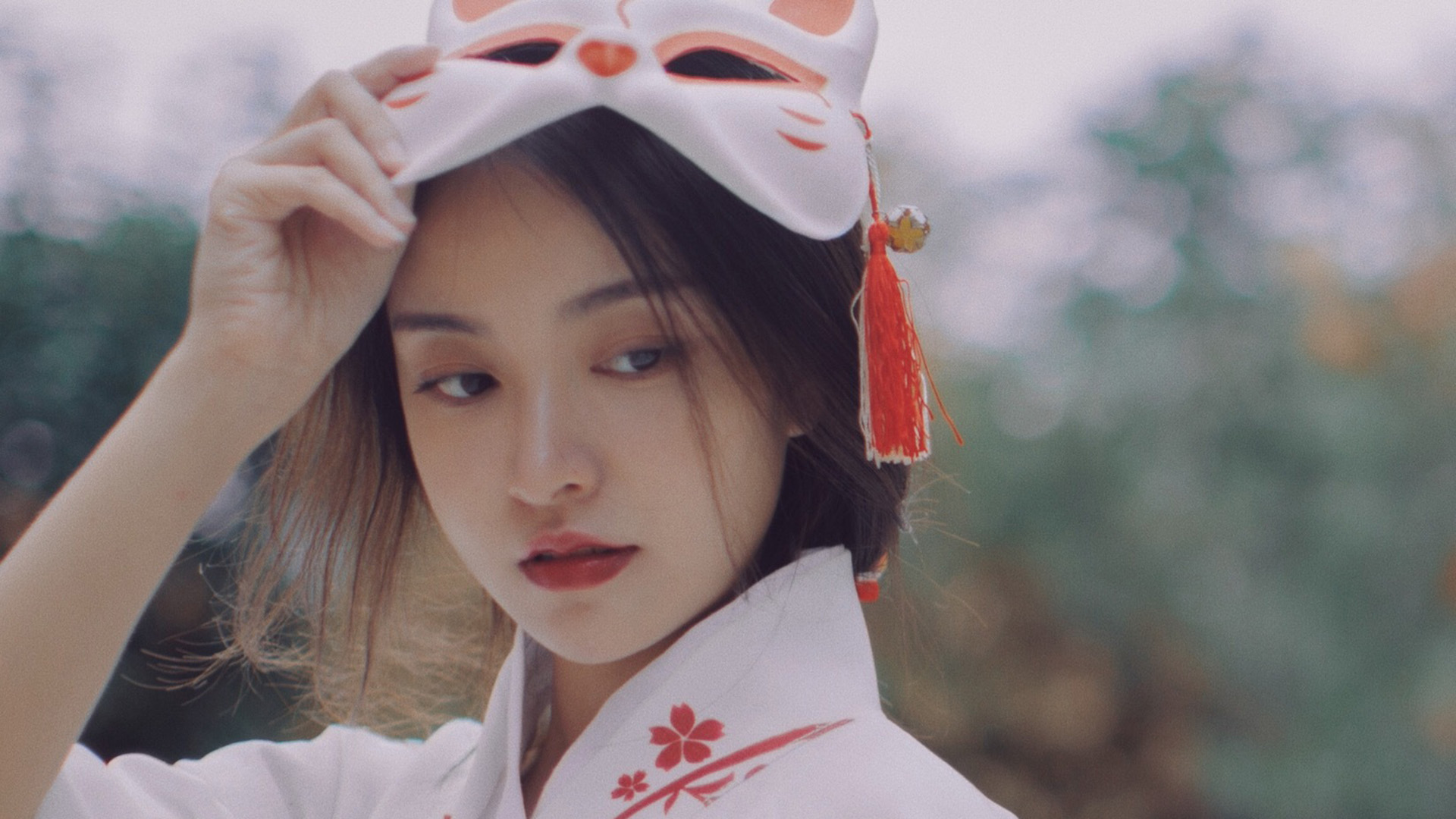 少女写真 横向桌面壁纸 日系 和服