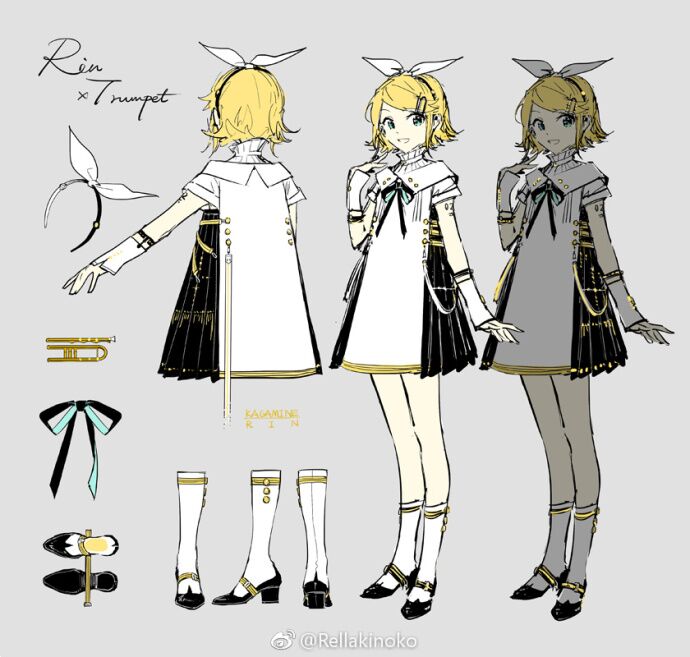 微博@rellakinoko,镜音双子