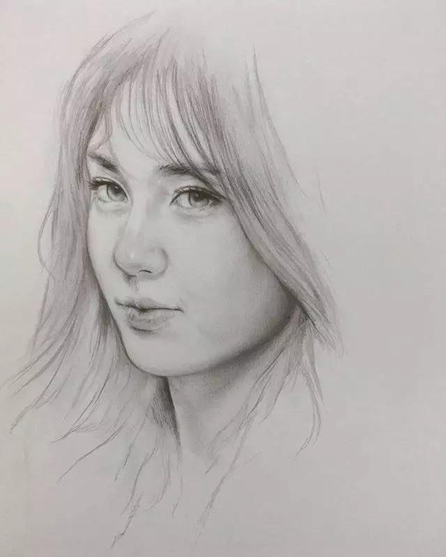 唯美少女素描,很清爽.