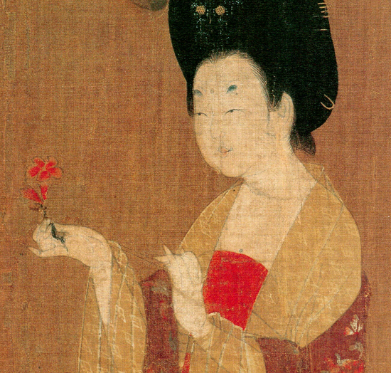 簪花仕女图 放大