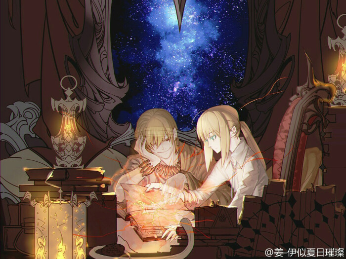 fgo_saber×闪闪 双王金剑组