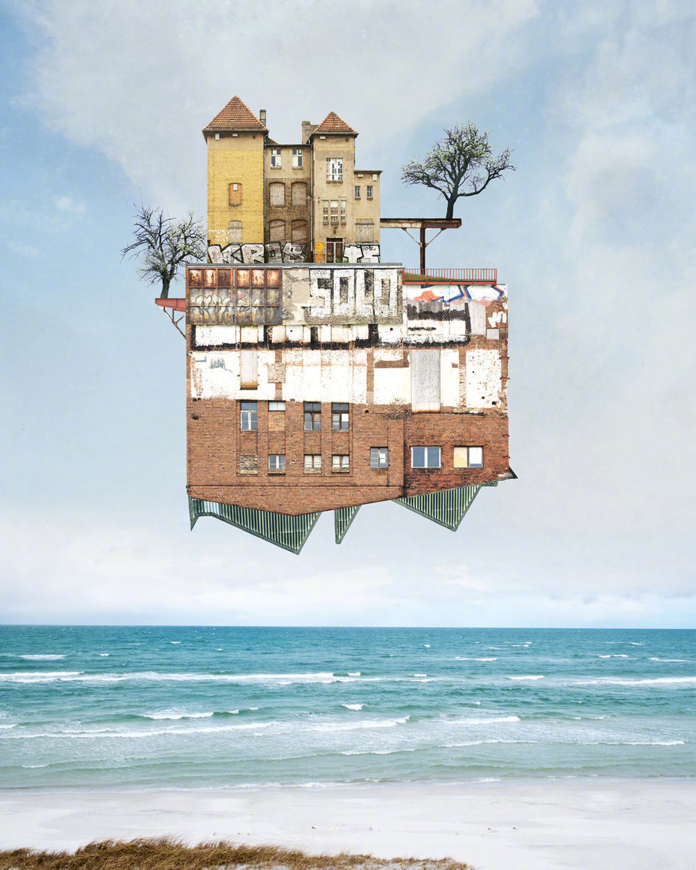 德国艺术家 matthias jung 超现实主义建筑拼贴作品,matthias jung将