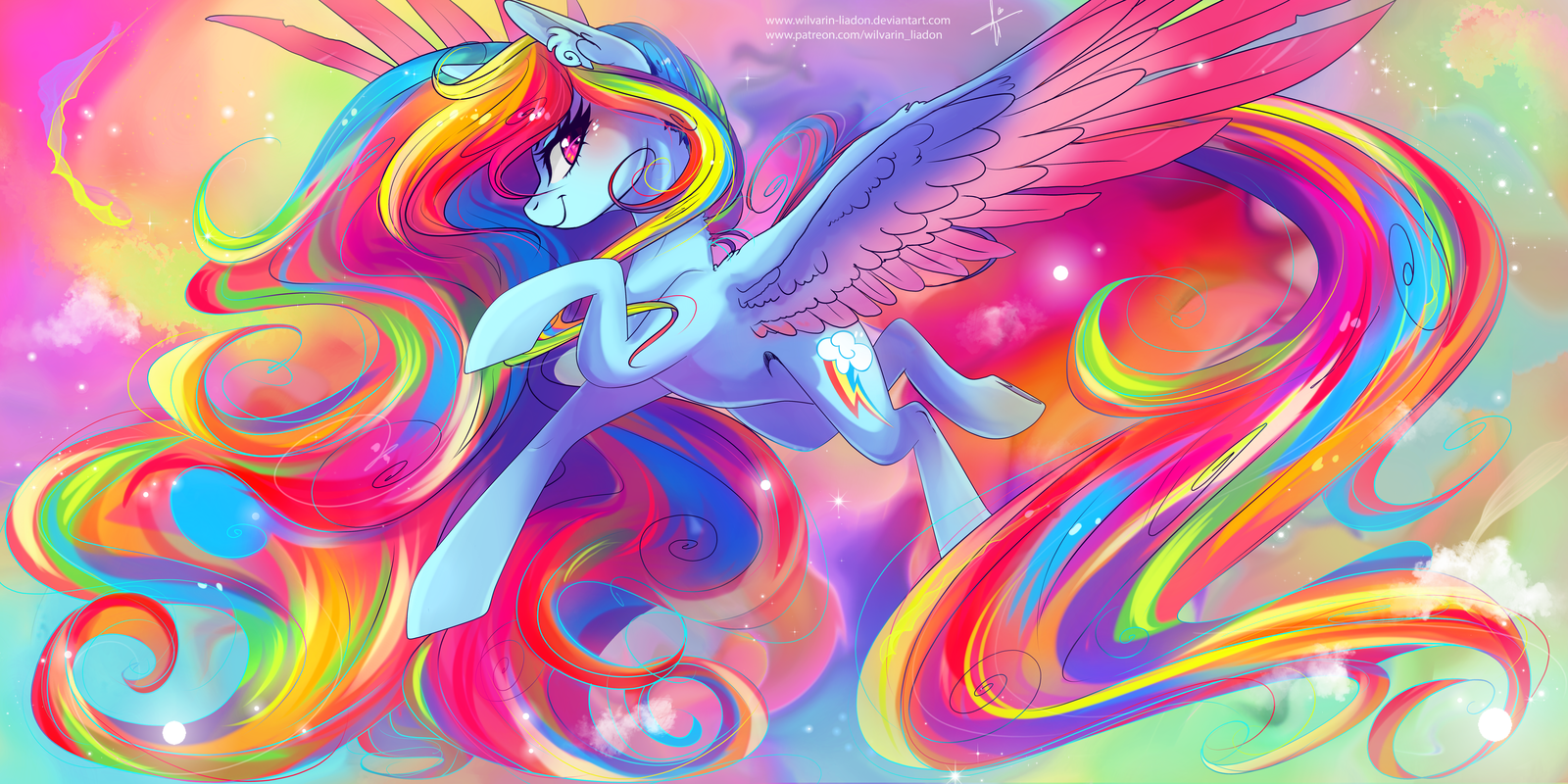 rainbow dash by wilvarin-liadon