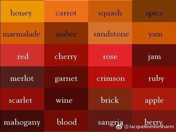 240种颜色用英语怎么说?